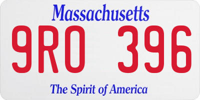 MA license plate 9RO396