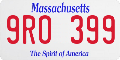 MA license plate 9RO399