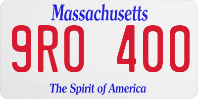 MA license plate 9RO400