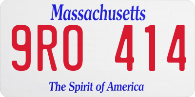 MA license plate 9RO414