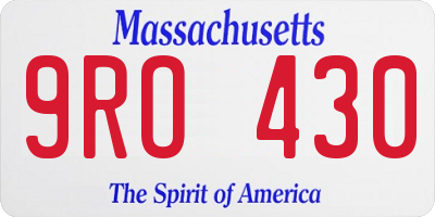 MA license plate 9RO430