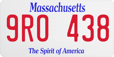 MA license plate 9RO438