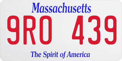 MA license plate 9RO439