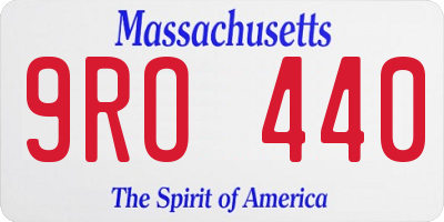 MA license plate 9RO440