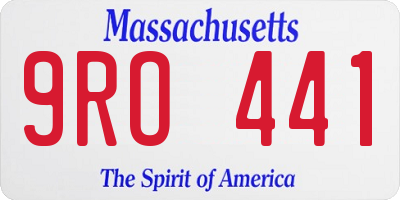 MA license plate 9RO441