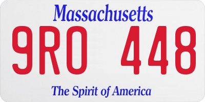 MA license plate 9RO448
