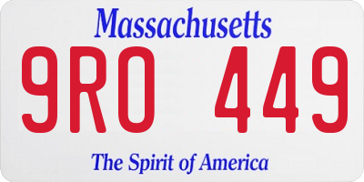 MA license plate 9RO449