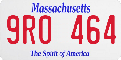 MA license plate 9RO464