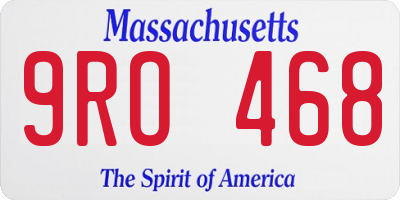 MA license plate 9RO468
