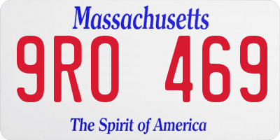 MA license plate 9RO469