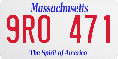 MA license plate 9RO471