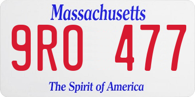 MA license plate 9RO477