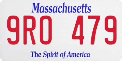 MA license plate 9RO479