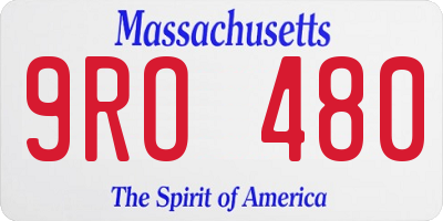 MA license plate 9RO480