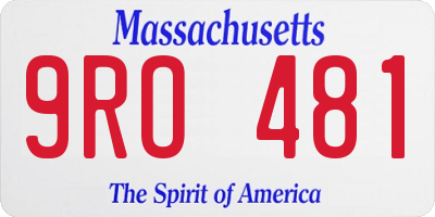 MA license plate 9RO481