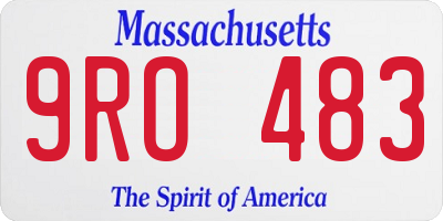 MA license plate 9RO483