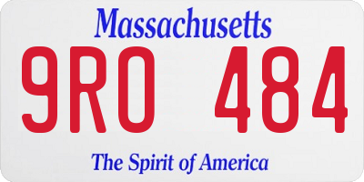 MA license plate 9RO484
