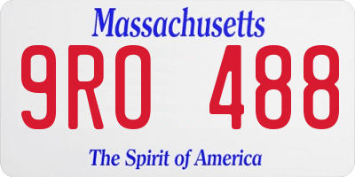 MA license plate 9RO488