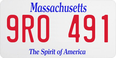 MA license plate 9RO491