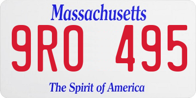 MA license plate 9RO495