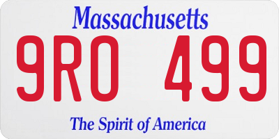 MA license plate 9RO499