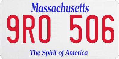 MA license plate 9RO506