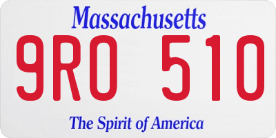 MA license plate 9RO510
