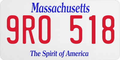MA license plate 9RO518