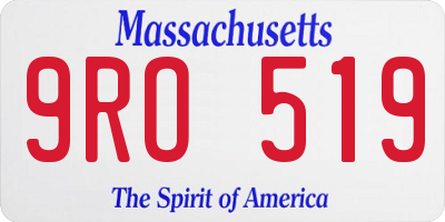 MA license plate 9RO519