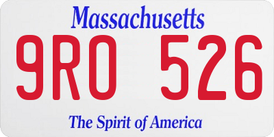 MA license plate 9RO526