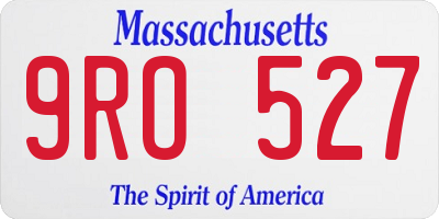 MA license plate 9RO527