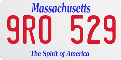 MA license plate 9RO529