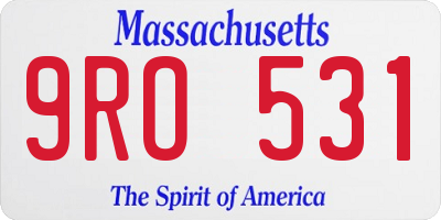 MA license plate 9RO531