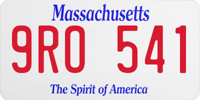 MA license plate 9RO541