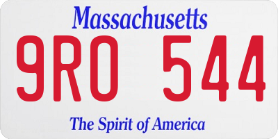 MA license plate 9RO544
