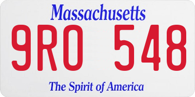 MA license plate 9RO548