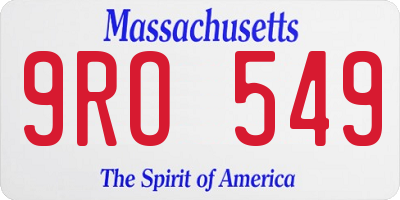 MA license plate 9RO549