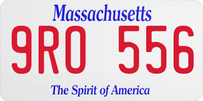 MA license plate 9RO556