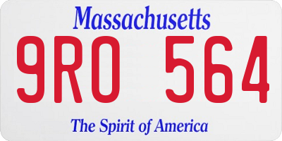 MA license plate 9RO564
