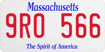 MA license plate 9RO566