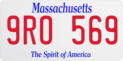 MA license plate 9RO569
