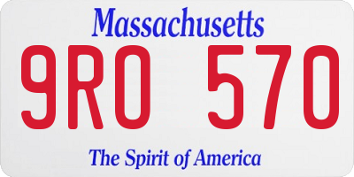 MA license plate 9RO570