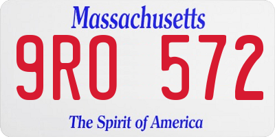 MA license plate 9RO572