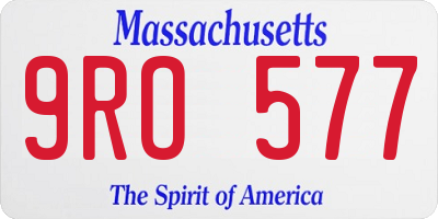 MA license plate 9RO577