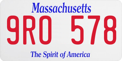 MA license plate 9RO578