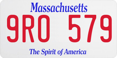 MA license plate 9RO579