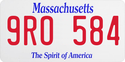 MA license plate 9RO584