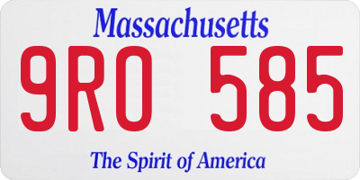 MA license plate 9RO585