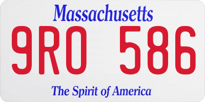 MA license plate 9RO586
