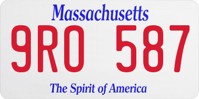 MA license plate 9RO587